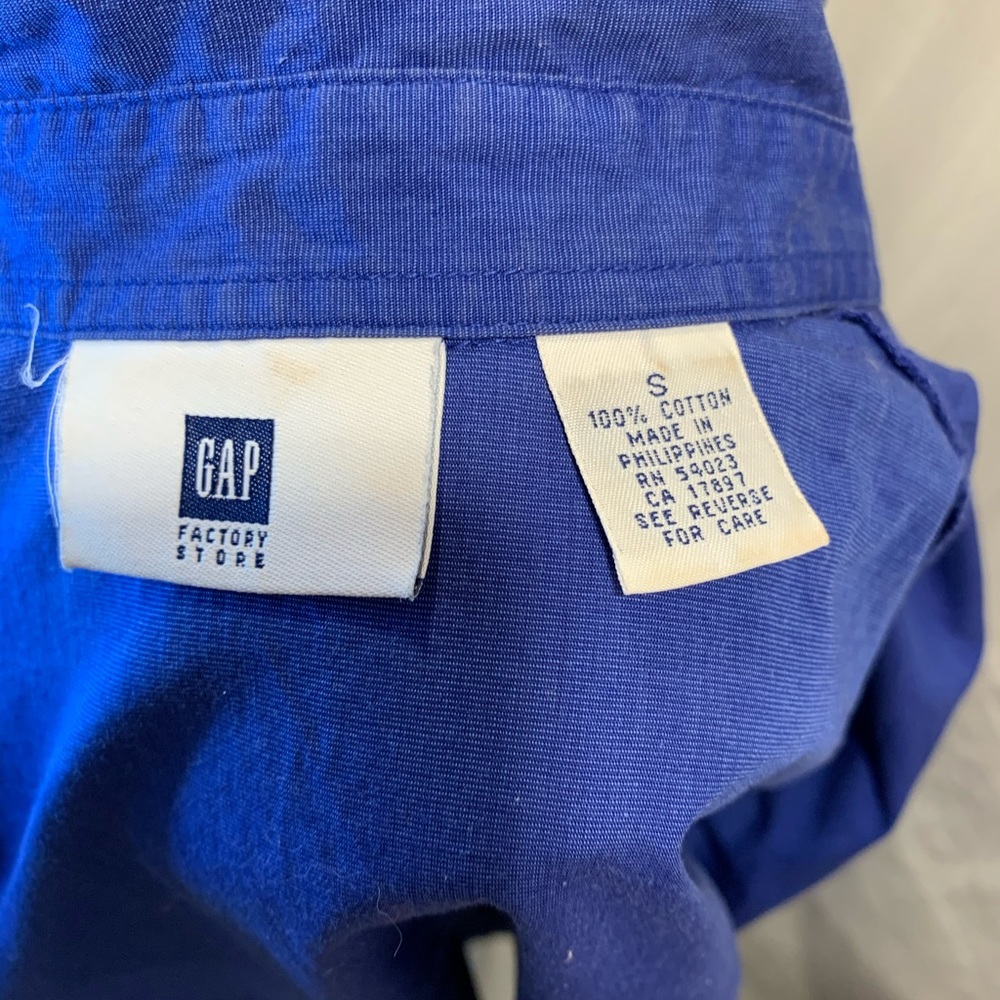 Gap Blue Button Up Blouse - image 4